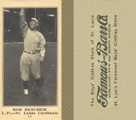 1916 Famous & Barr Co. Joe Benz #14 Baseball Card