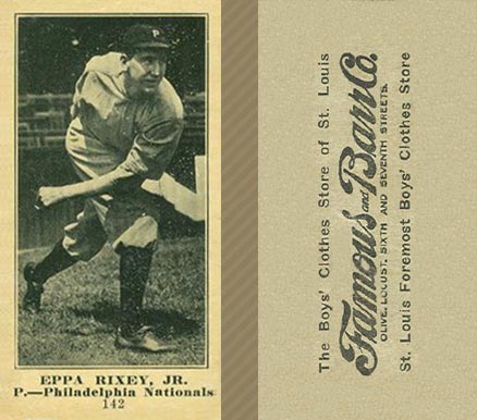 1916 Famous & Barr Co. Eppa Rixey #142 Baseball Card