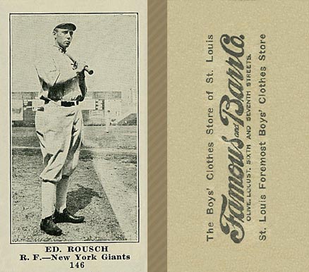 1916 Famous & Barr Co. Ed. Roush #146 Baseball Card
