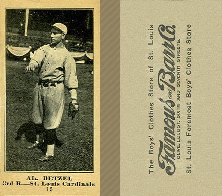 1916 Famous & Barr Co. Bob Bescher #15 Baseball Card