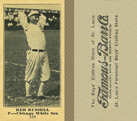 1916 Famous & Barr Co. Reb Russell #150 Baseball Card