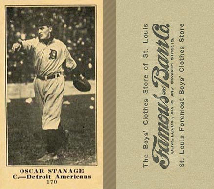 1916 Famous & Barr Co. Oscar Stanage #170 Baseball Card