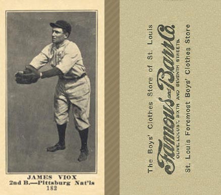 1916 Famous & Barr Co. James Viox #182 Baseball Card