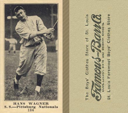 1916 Famous & Barr Co. Hans Wagner #184 Baseball Card