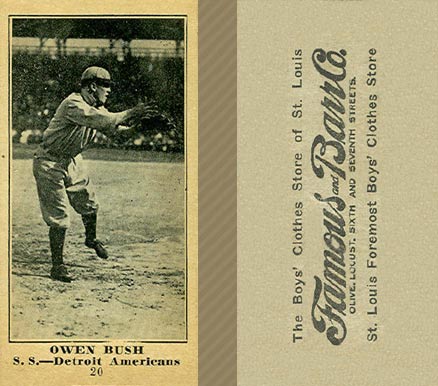 1916 Famous & Barr Co. Geo. J. Burns #20 Baseball Card