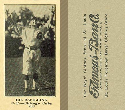 1916 Famous & Barr Co. Ed. Zwilling #200 Baseball Card