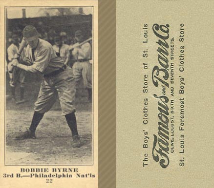 1916 Famous & Barr Co. Bobbie Byrne #22 Baseball Card