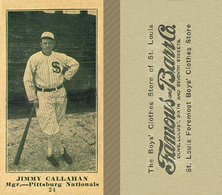 1916 Famous & Barr Co. Jimmy Callahan #24 Baseball Card