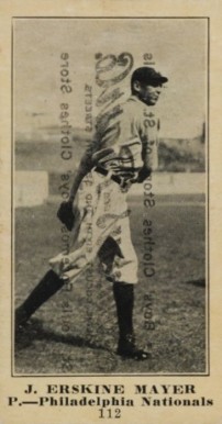 1916 Famous & Barr Co. J. Erskine Mayer #112 Baseball Card