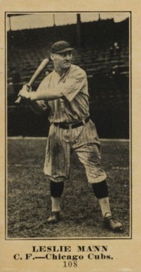 1916 Famous & Barr Co. Leslie Mann #108 Baseball Card