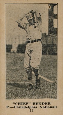 1916 Famous & Barr Co. Chief Bender #13 Baseball Card