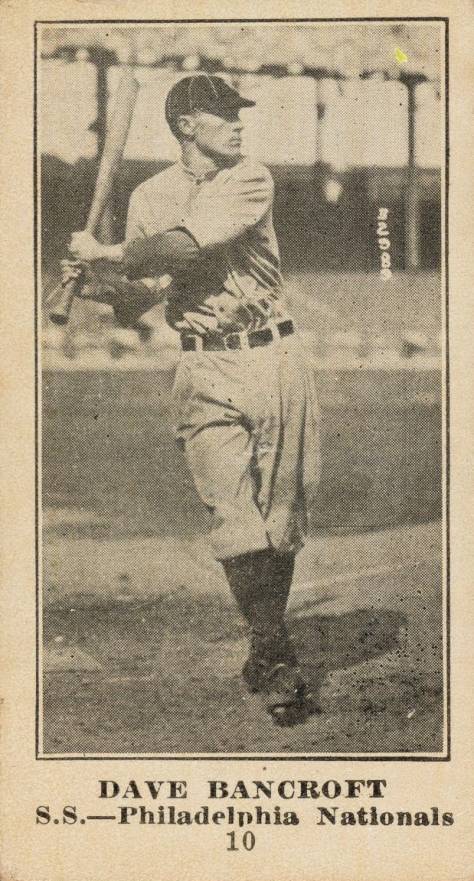 1916 Famous & Barr Co. Dave Bancroft #10 Baseball Card