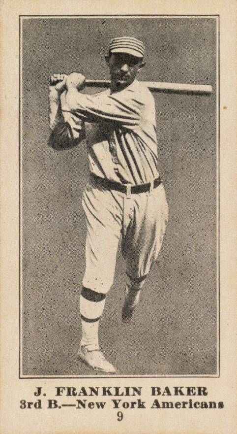 1916 Famous & Barr Co. J. Franklin Baker #9 Baseball Card