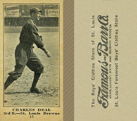 1916 Famous & Barr Co. Charles Deal #46 Baseball Card