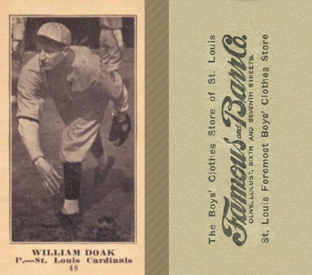 1916 Famous & Barr Co. William Doak #48 Baseball Card