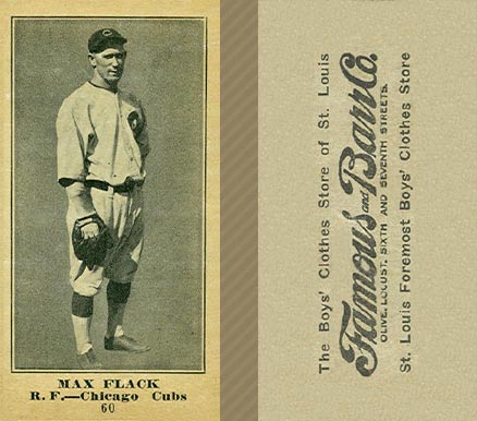 1916 Famous & Barr Co. Max Flack #60 Baseball Card