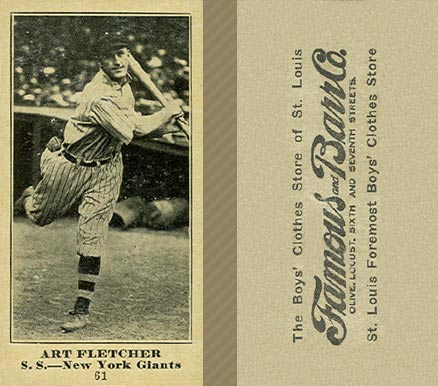 1916 Famous & Barr Co. Art Fletcher #61 Baseball Card