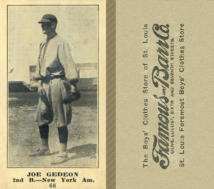 1916 Famous & Barr Co. Joe Gedeon #66 Baseball Card