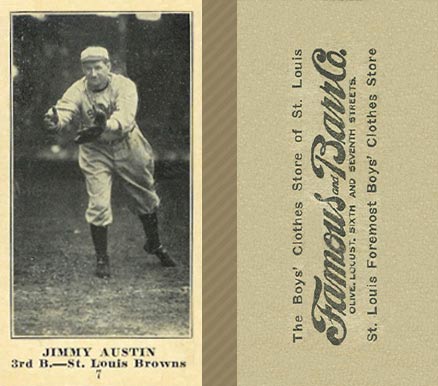 1916 Famous & Barr Co. Jimmy Austin #7 Baseball Card