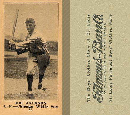 1916 Famous & Barr Co. Joe Jackson #86 Baseball Card