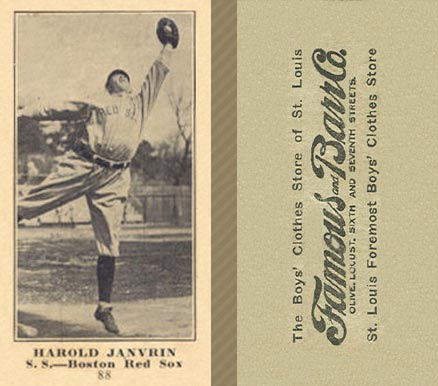 1916 Famous & Barr Co. Harold Janvrin #88 Baseball Card