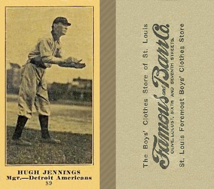 1916 Famous & Barr Co. Hugh Jennings #89 Baseball Card