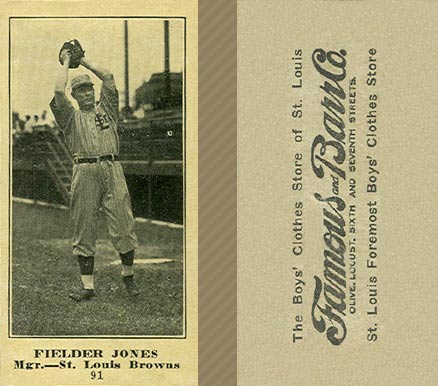 1916 Famous & Barr Co. Fielder Jones #91 Baseball Card