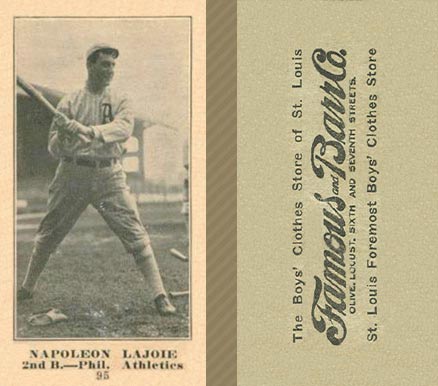 1916 Famous & Barr Co. Napoleon Lajoie #95 Baseball Card