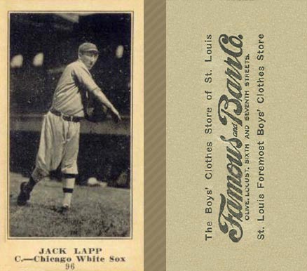 1916 Famous & Barr Co. Jack Lapp #96 Baseball Card