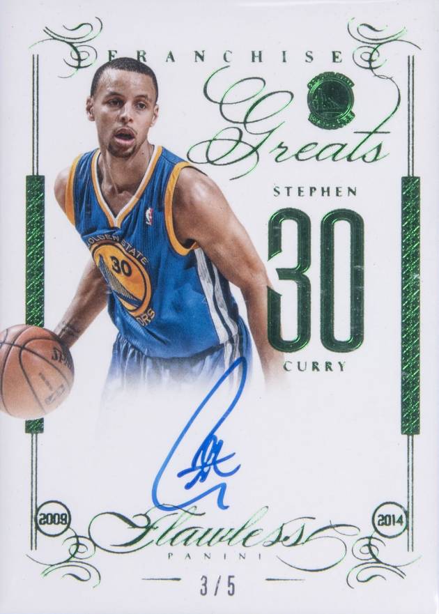 2013 Panini Flawless Franchise Greats Autographs Stephen Curry #FG-SC Basketball Card