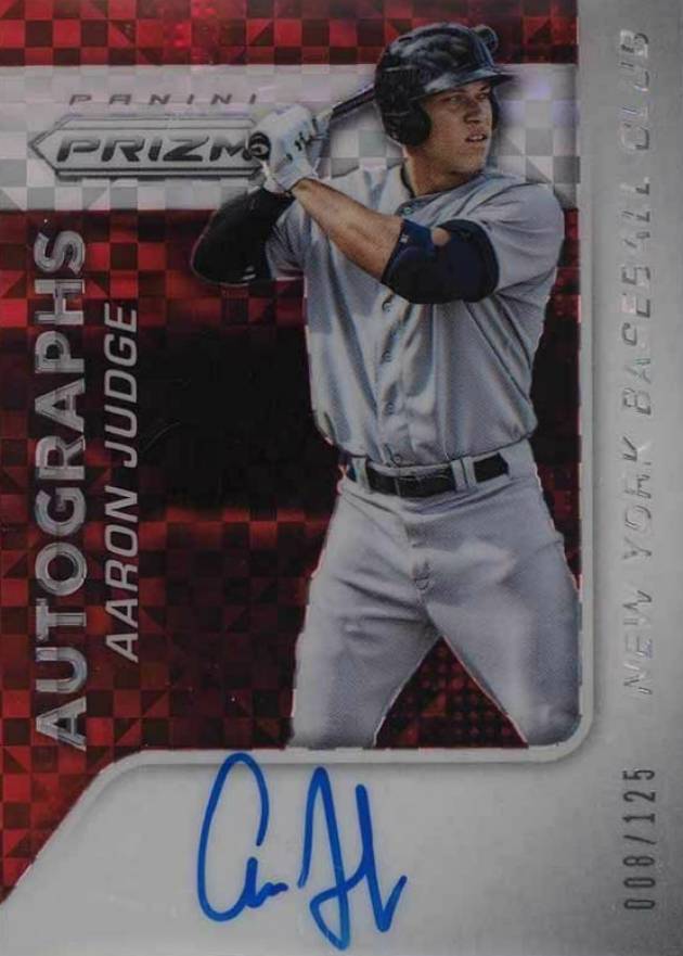 2015 Panini Prizm Autograph Prizms Aaron Judge #28 Baseball Card