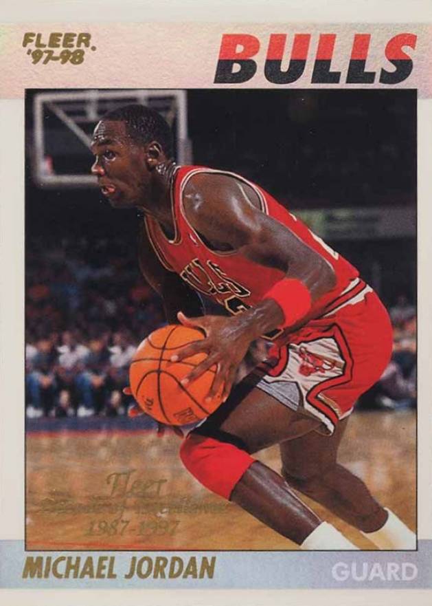 1997 Fleer Decade of Excellence Michael Jordan #5 Basketball Card