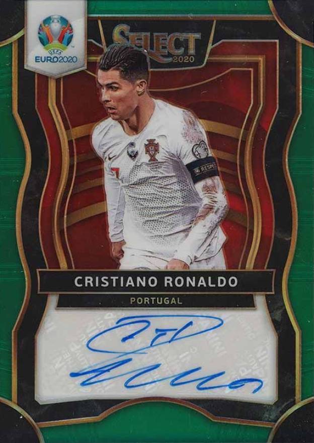 2020 Panini Select UEFA Euro Select Signatures Cristiano Ronaldo #SICR7 Soccer Card