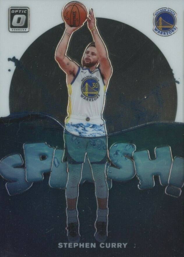 2019 Donruss Optic Splash Stephen Curry #4 Basketball Card