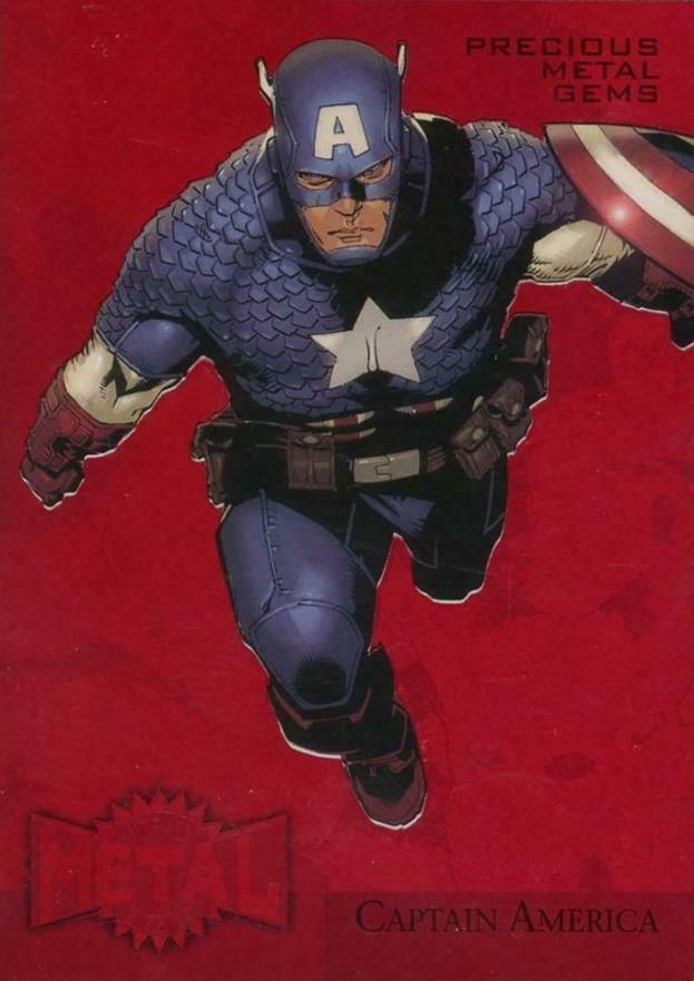 2015 Fleer Retro Marvel Marvel Metal Blaster Captain America #5 Non-Sports Card