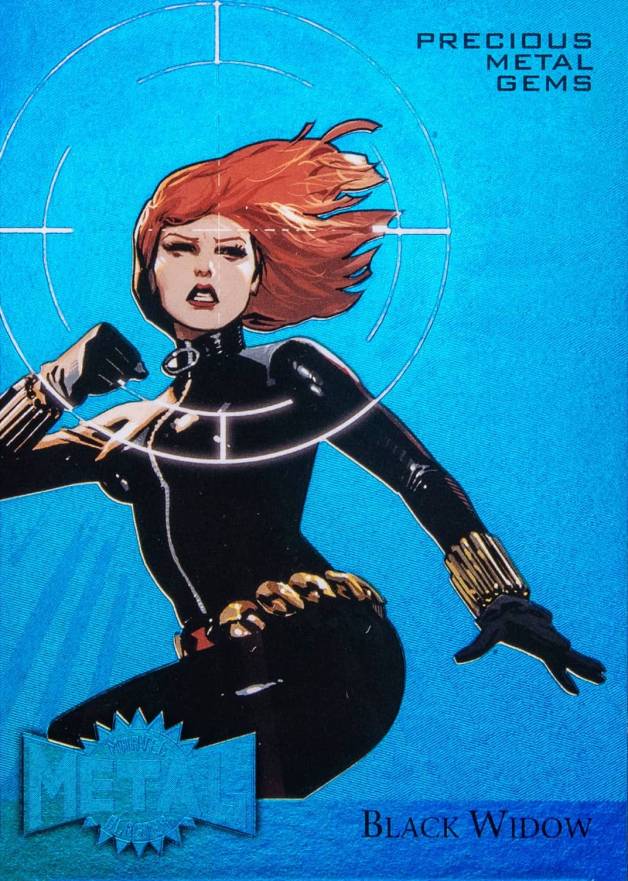 2015 Fleer Retro Marvel Marvel Metal Blaster Black Widow #4 Non-Sports Card
