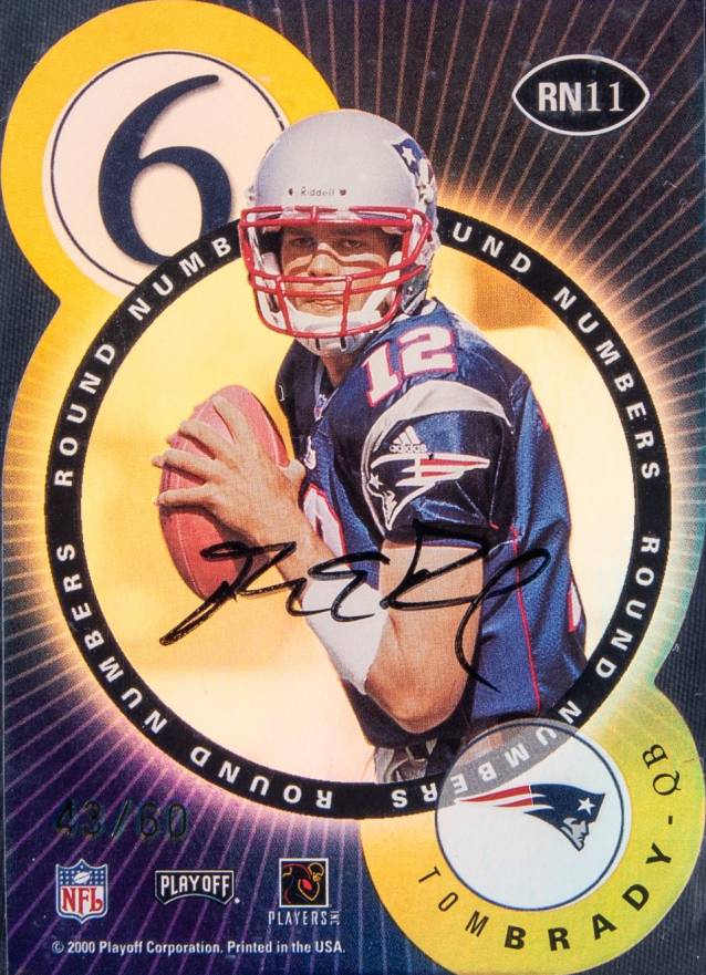 2000 Playoff Contenders Round Numbers Autographs Bulger/Brady #RN11 Football Card