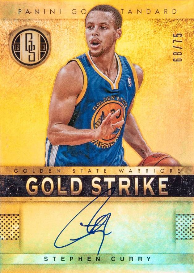 2012 Panini Gold Standard Gold Strike Signatures Stephen Curry #13 Basketball Card
