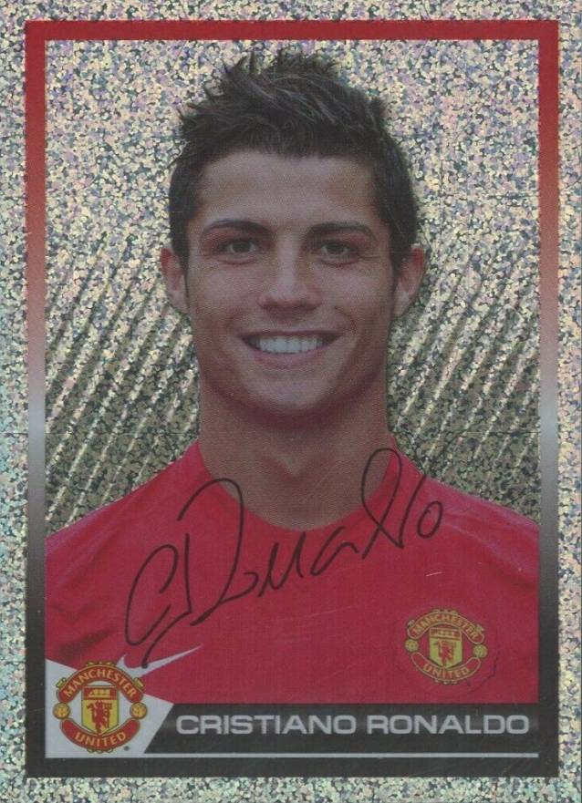 2007 Panini Manchester United Stickers Cristiano Ronaldo #57 Soccer Card