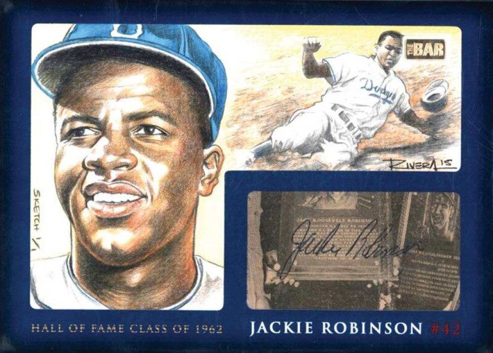 2015 The Bar Cut Autographs Jackie Robinson #TBJR02 Baseball Card