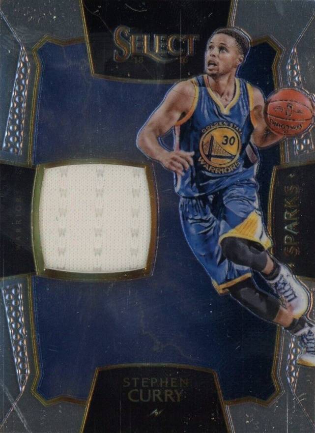 2015 Panini Select Sparks Memorabilia Stephen Curry #2 Basketball Card