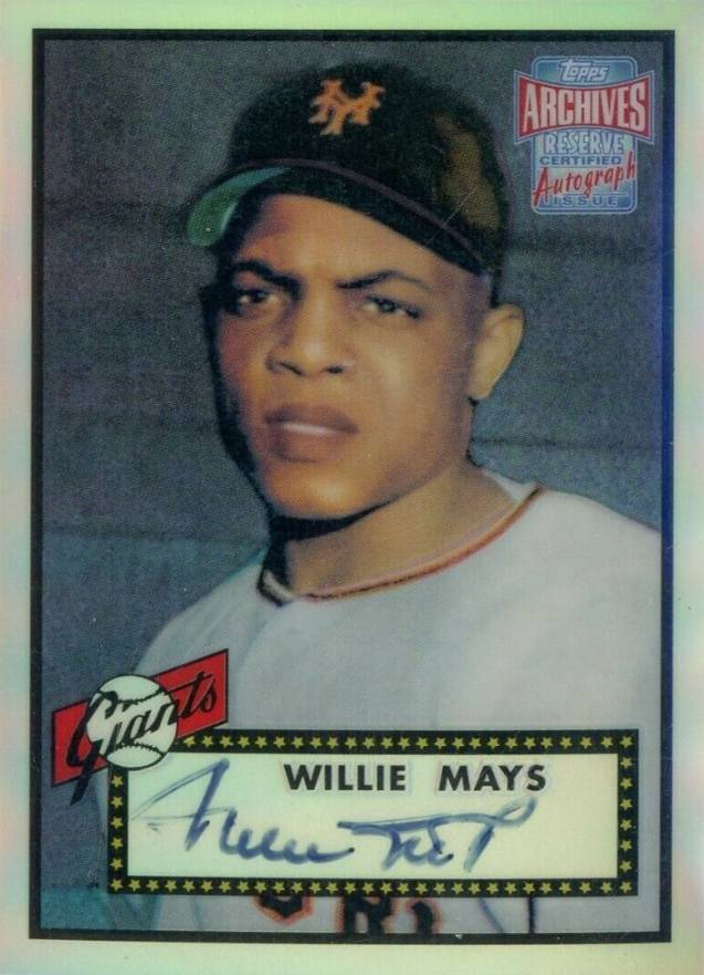 2001 Topps Archives Reserve Reprint-Autograph Willie Mays #ARA1 Baseball Card