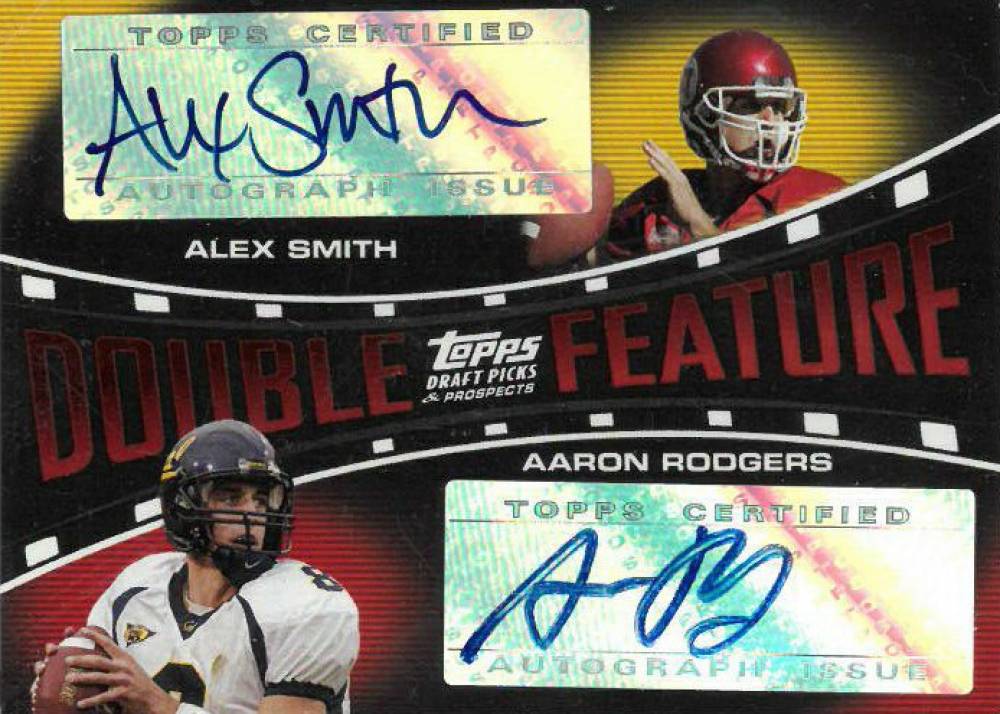2005 Topps Draft Picks & Prospects Double Feature Dual Autogrpahs Smith/Rodgers #DF-SR Football Card