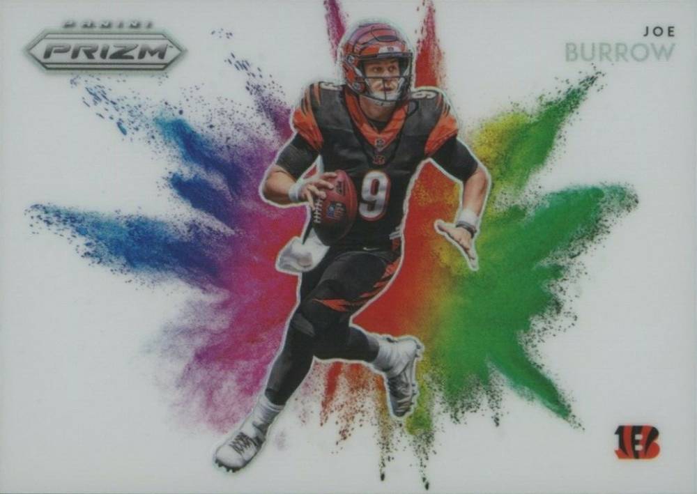 2020 Panini Prizm Color Blast Joe Burrow #11 Football Card