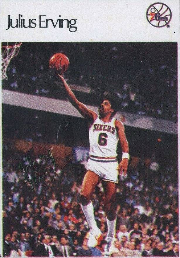 1986 Super Canasta Spanish Sticker Julius Erving # Basketball Card