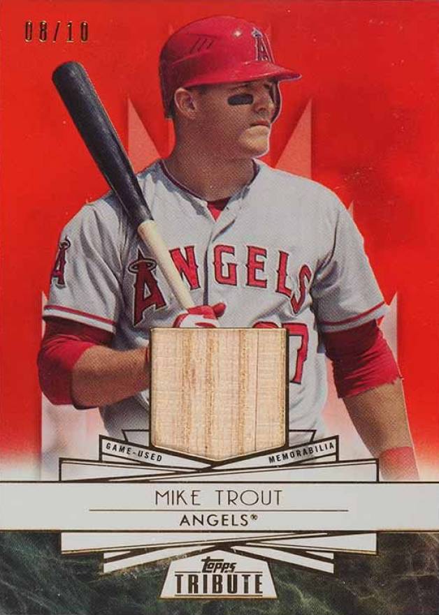 2014 Topps Tribute Forever Young Relics Mike Trout #FYRMT Baseball Card