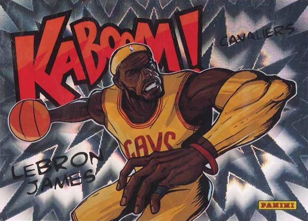 2014 Panini Excalibur Kaboom LeBron James #1 Basketball Card