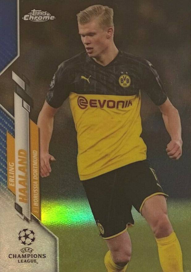 2019 Topps Chrome UEFA Champions League Erling Haaland #74 Soccer Card