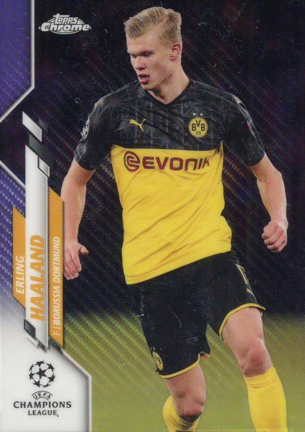2019 Topps Chrome UEFA Champions League Erling Haaland #74 Soccer Card