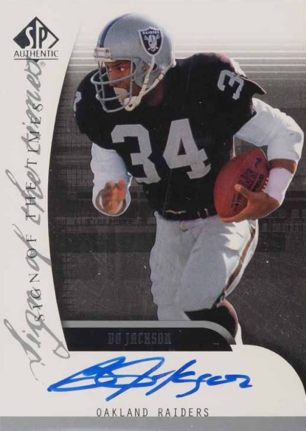 2005 SP Authentic Sign of the Times Bo Jackson #SOTBO Football Card